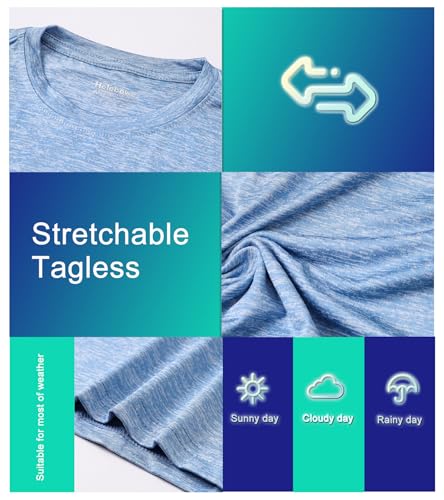 5 Pack Boys&Girls Athletic Quick Dry Short Sleeve Youth Performance Activewear T-Shirt for Kids4