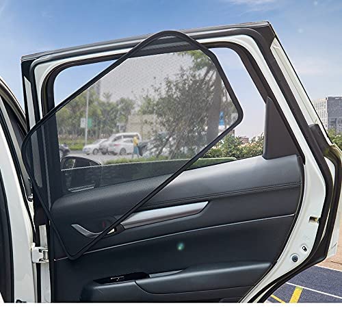 MBROS Parasol para Ventana Lateral Coche para Skoda Kodiaq 2017 2018 2019 2020 2021 2022 2023-, Magnético Lateral Trasero Delantero Protección Privacidad Rayos UV Cubiertas Transpirables,2 Rear