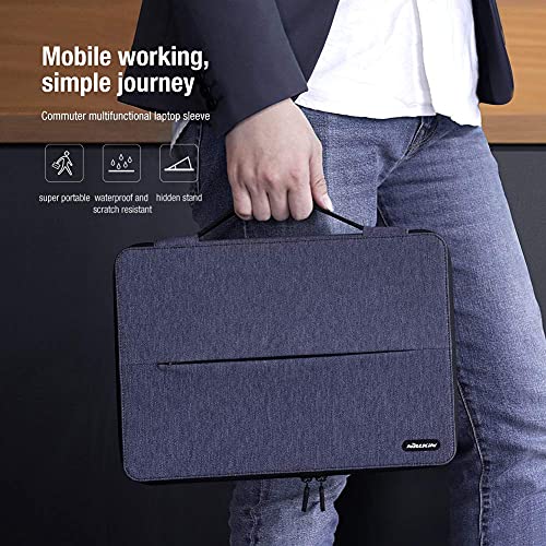 Image of Nillkin 14 inch Laptop Case & Stand - Laptop Sleeve Bag with Handle - Compatible with 13 /13.3-14 inch Laptops - Blue