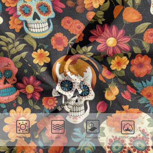 ODAWA Day of Dead Soft Cotton Underwear Tagless Toddler Boy Underwear 2T3