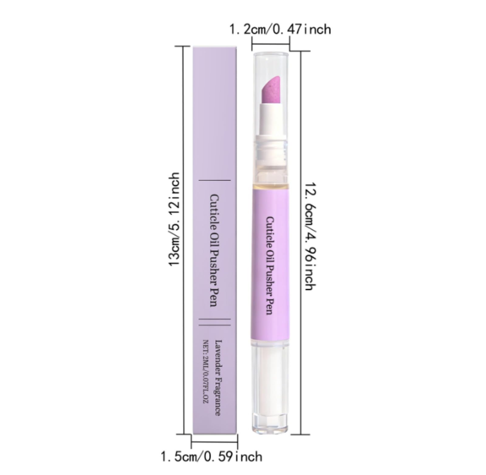 SassyTip Cuticle Pusher Pen Kit per La Cura delle Unghie - Penna per Rimozione Cuticole per Unghie Secche e Danneggiate (2PCS)