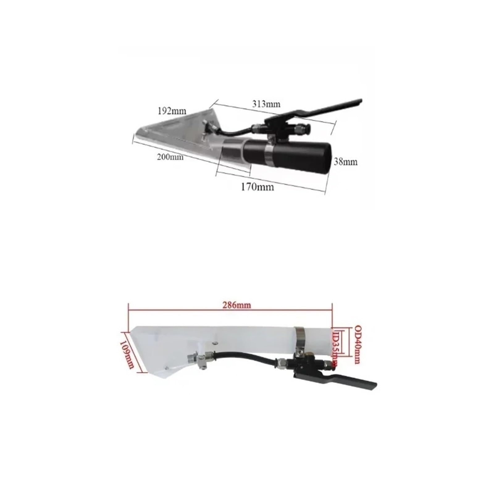 Universal Nass Und Trocken Staubsauger Pinsel Kopf Boden Düse Transparent Saug Sofa Vorhang Teppich Reinigung Stick Tool(D)