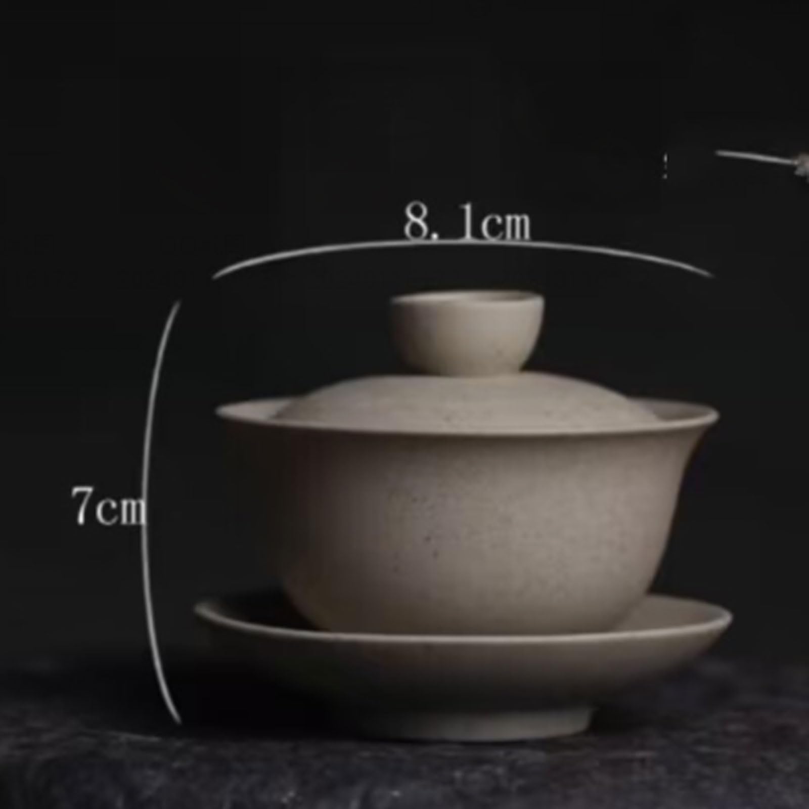 Gaiwan Zuppiera in ceramica solida con coperchio Ciotole da tè Kung Fu da viaggio Ciotole da tè in stile cinese per il balcone di Natale dell'home office Tazza te