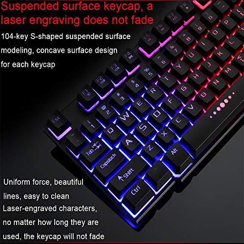 Weite Teclado mecânico para jogos com retroiluminação de LED tricolor com cabo USB destacável – Vers