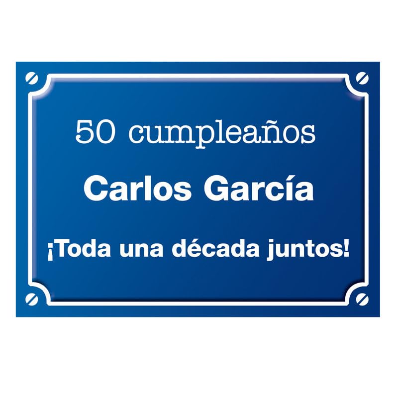 Placa de calle personalizada (Original) | PVC Comacel | 19x27 cm | Resistente, ligera y duradera | Cartel señalización interior