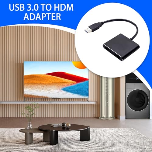 Adaptador USB a HD portátil en aleación de aluminio para duplicar pantalla de ordenador 4