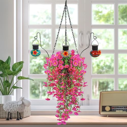Flores artificiales al aire libre resistentes al sol para balcones y terrazas 4