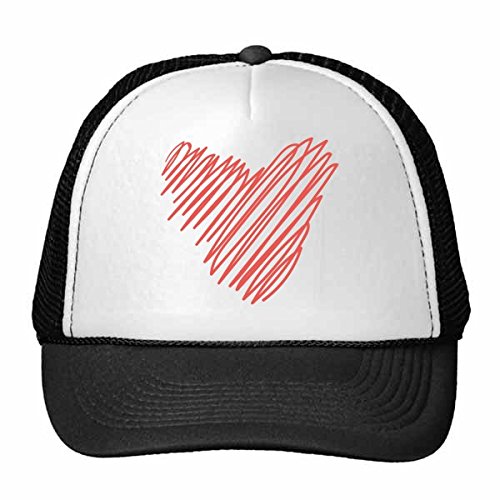 Chapeau de maille de nylon avec coeur d'esquisse pour vos sorties estivales et urbaines