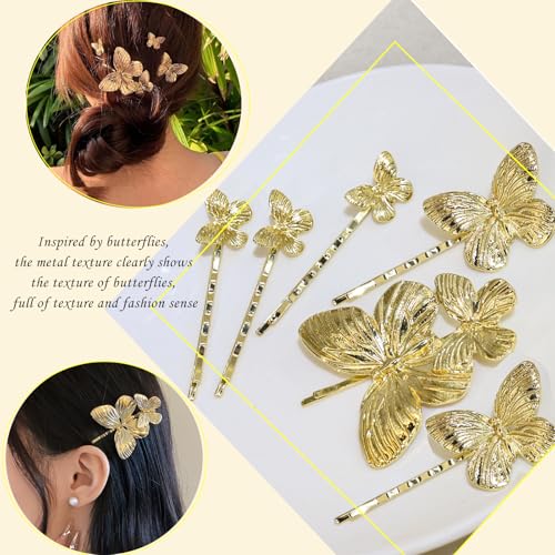 Generic Butterfly Hair Pins Gold Butterfly Hair Clips Bridal Hair Pins Bride Wedding Clip Bridal Butterfly Accessories Hair Accessories For Women And Girls thumb #6