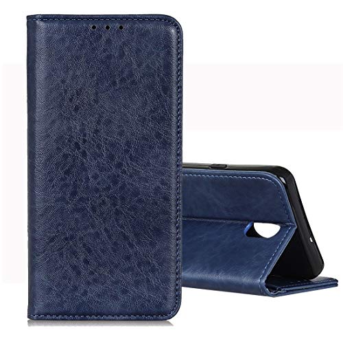 JSLY – Capa de couro com interruptor horizontal com textura de cavalo perturbada retrô magnética com