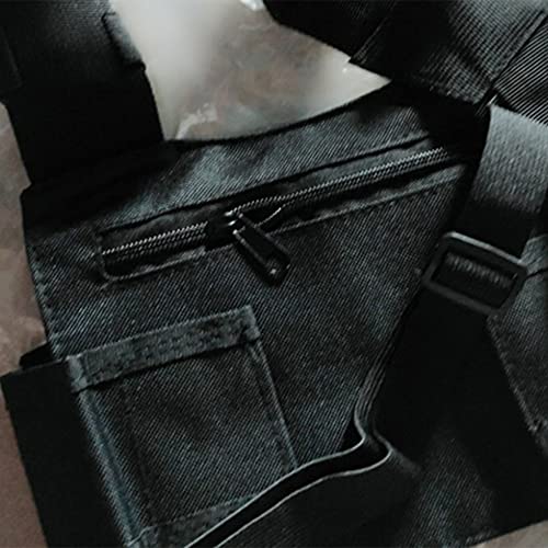 Longzhuo Schoudertassen, tas met voorvak, hiphop, streetwear voor dames en heren, functionele taillepacks, verstelbare zakken, sporttas - Image 7