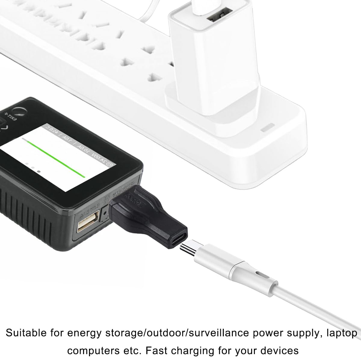 Xiatiaosann 4 szt. Adapter USB C do XT60 USB typu C żeński do XT60 żeński adapter przedłużający do akumulatora LiPo samochód RC FPV Dron Laptop