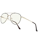 RB.Pilot Aviator Reading Glasses for men and Women Blue Light Blocking Lens Spring Temple