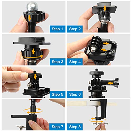 Pipishell 15 Inch Webcam Stand - Enhanced Flexible Gooseneck with Jaws Clamp Clip Desk Mount Holder for Logitech Webcam 30e,C930,C920, 22x,C922,... - Image 7