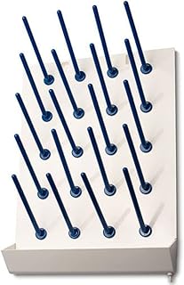 Karter Scientific Plastic Draining Rack, 56 Pegs
