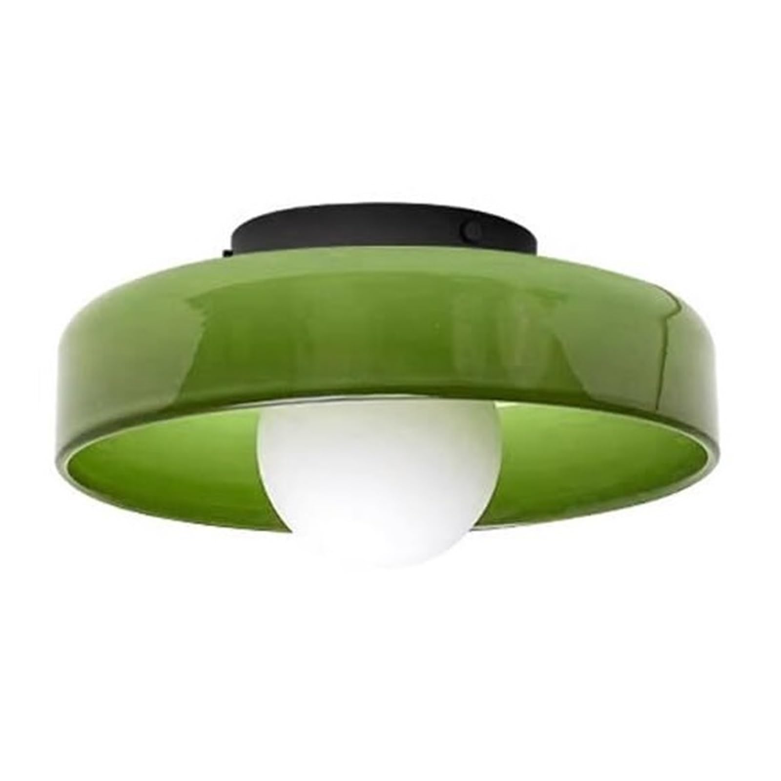 KHUKHU Mid Century Modern Hallway Ceiling Light Fixtures Large White Orange Green Glass Kitchen Close to Ceiling Lamp Vintage Bedroom Wall Sconces Light for Foyer Entryway Staircase(Green)