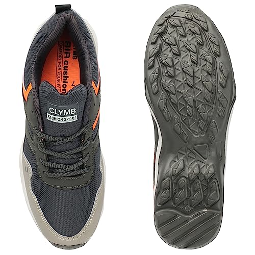 CLYMB Men's ES-21 Synthetic Lace-Ups Walking/Outdoor/Gym & Traning/Running Sports Shoes