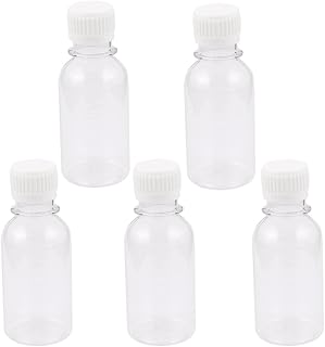 Aexit 5Pcs 100ml Bottles & Jars Clear Plastic Seal Reagent Bottle Chemical Graduation Centrifuge Bottles Sample Bottle
