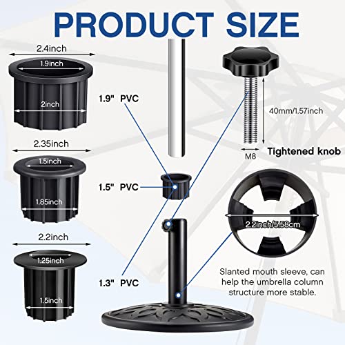 Hotop 12 Pcs Patio Umbrella Parasol Base Stand Hole Ring Plug Cover Umbrella Stand Replacement Part Patio Swing Umbrella Chair Replacement Parts #TOP2