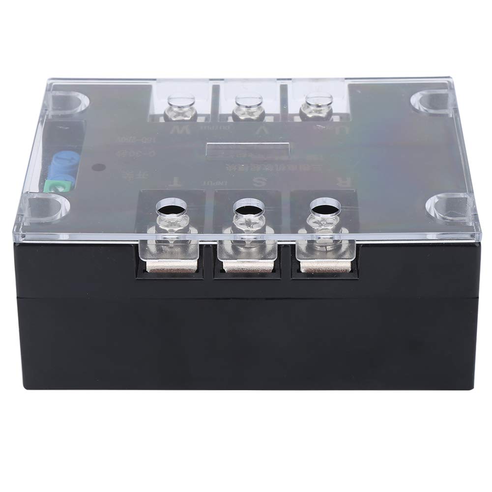 Módulo de Arranque Suave del Motor Controlador de relé Inferior de Latón TSR 200WA R1 20KW con Disipador de Calor Módulo de Arranque Suave del Motor Trifásico para Control de Motores