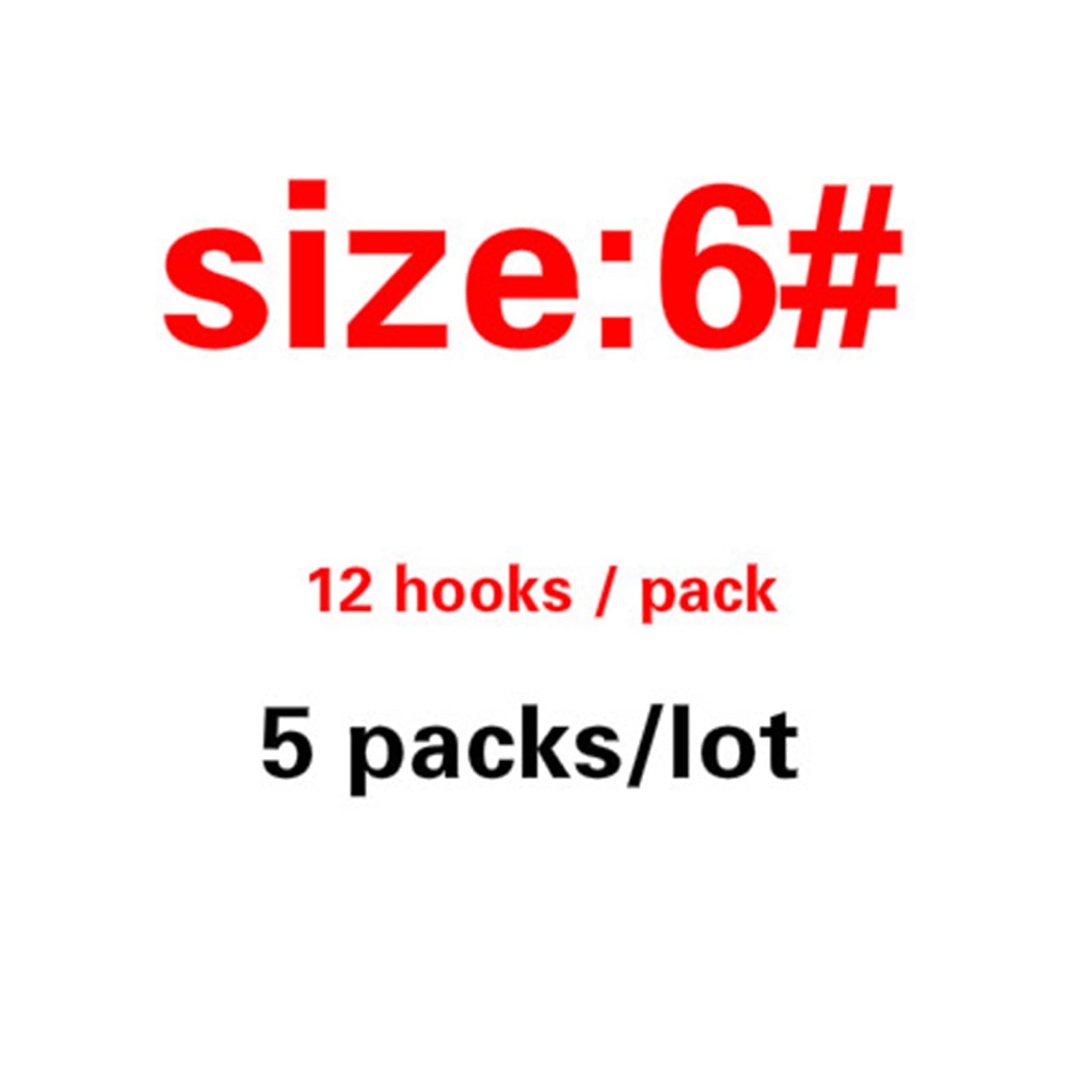 Amo da Pesca, Ami da Pesca, 92554 Jig Big Fish Hook Becco Esca Amo Carpa Amo da Pesca Attrezzatura Ami da Pesca in Mare Originali 5 Confezioni (Color : 6)