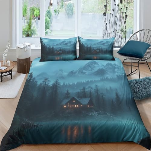 Parure de lit hypoallergique pour couple avec housse zippée 3DMax