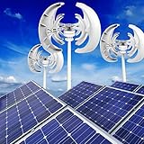 MERCATO Wind Turbine Generator Kit, 400W AC 12/24V Vertical Wind Power Generator 4 Blades Auto...