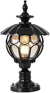 Modern Yard Entry Outdoor Post Cap Light Pier Mount Vintage Post Lamp Vintage Exterior Post Lantern with Pier Mount Base, Deck Lighting Column Lamp E26/27 for Patio Porch Garden