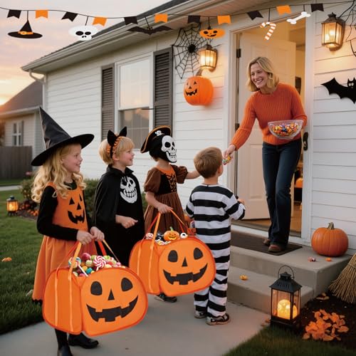 YOHOOLYO 95L Large Cute Halloween Foldable Pumpkin Boo Basket with Handles - image 8