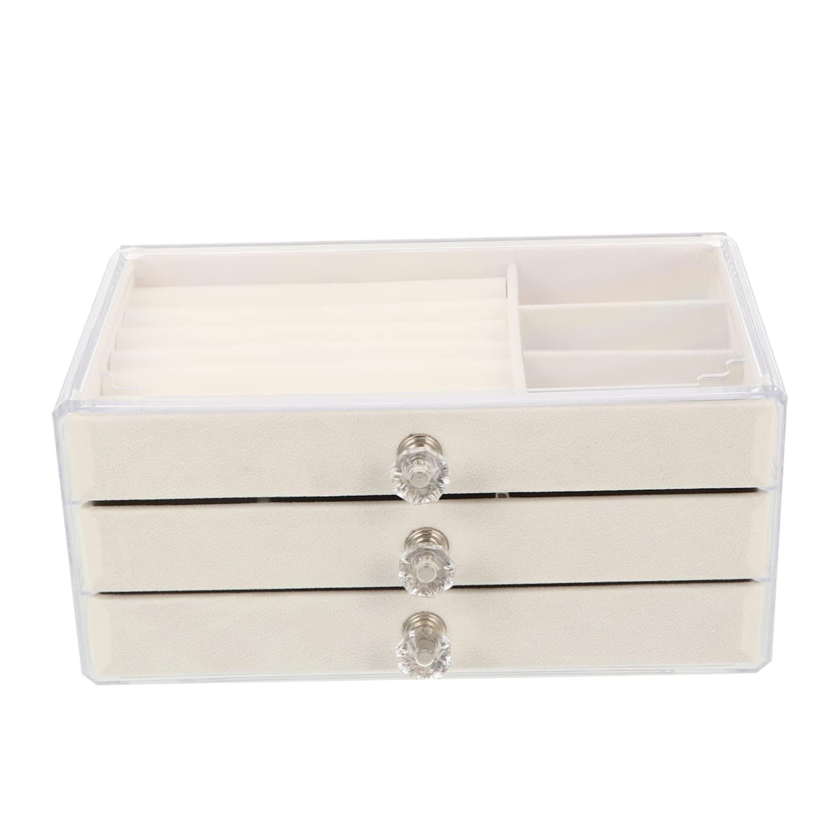 Boîte à Bijoux BESPORTBLE Rangement Compact Pour Bagues Et Boucles Oreilles