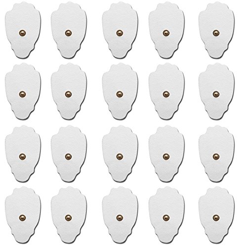 Pack-20 (10 Pairs) Hand Shape TENS Unit Electrode Pads Reusable Self-Adhesive Replacement Massage