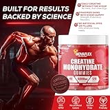 NovaFlex Nutrition - Creatine Monohydrate Gummies 5000mg - Muscle Growth, Strength & Recovery - Sugar Free Pre-Workout - 40 Day Supply - Vegan Creatine - Strawberry Flavour - Men & Women - Image 8