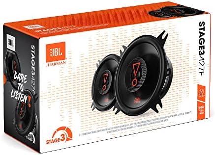 JBL Stage3 427F 2-drożny zestaw głośników samochodowych Harman Kardon - głośniki samochodowe 150 W - 2 sztuki Car HiFi Box duży 10 cm - 100 mm - 4 cale bez osłony grilla