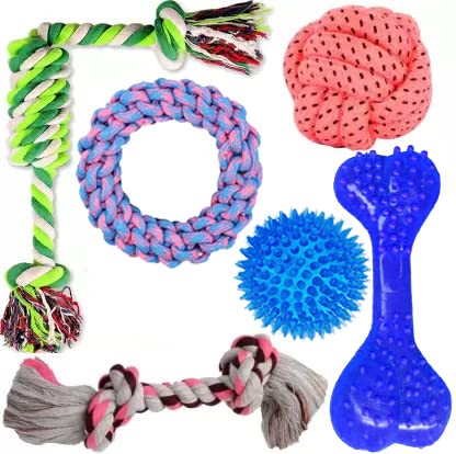 YOUHAVEDEAL Interactive Combo Dog Toys for Labrador, German Shepherd, Beagle Small to Medium Breed Dogs 6 in 1 Combo Pack - Color May Vary (B0BSFGDMFH) Amazon Price History, Amazon Price Tracker