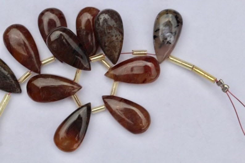 Naturalny agat gruszka fasetowane koraliki 9 x 18 mm długi sznurek biżuteria tworzenie kamieni szlachetnych koraliki do naszyjnika bransoletki