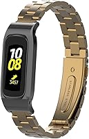 Vista 20 de Correa de reloj de metal compatible con Samsung Galaxy Fit2 SM-R220 de acero inoxidable con marco protector de caja de repuesto para Fit 2 SM-R220