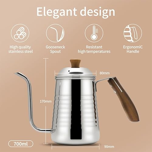 TEEM Stainless Steel Gooseneck Kettle