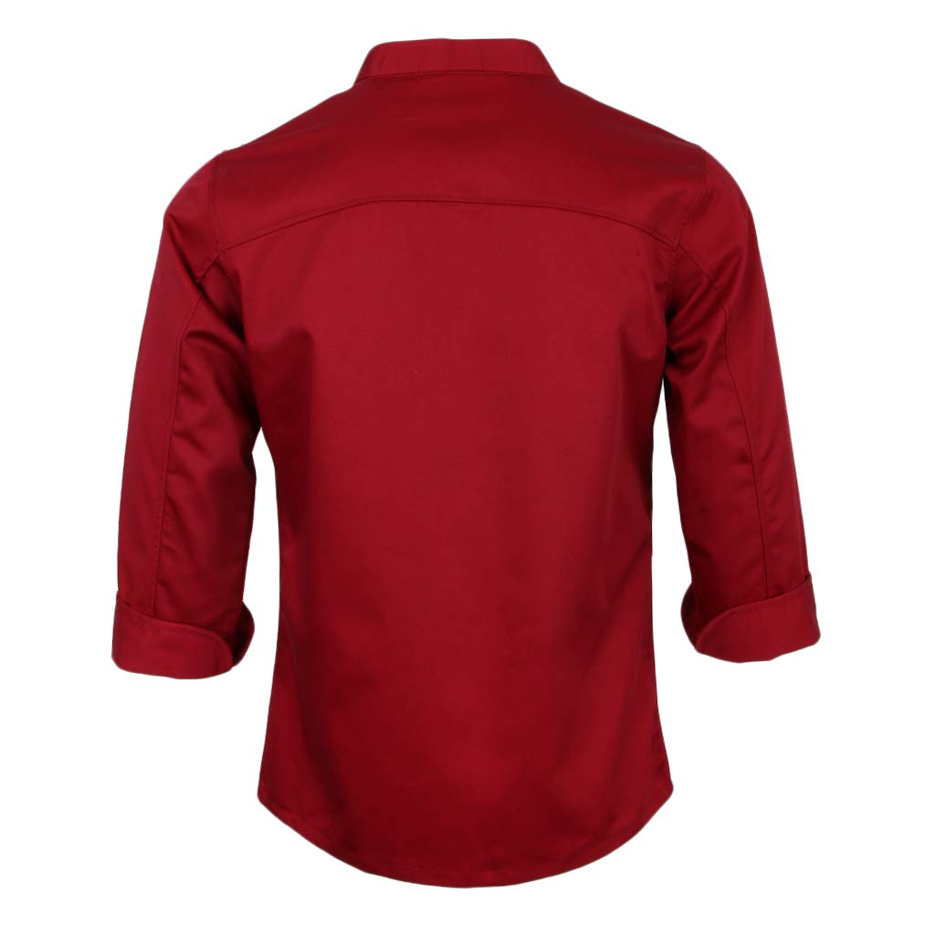 predolo Chaqueta de Manga Larga, Ropa de Cocina, Chaqueta de Gastronomía, Camisa, rojo, SG