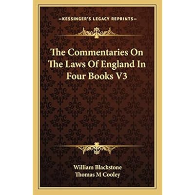 The Commentaries On The Laws Of England In Four Books V3
