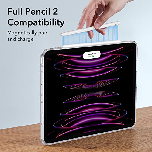Esr Classic Hybrid Back Case Compatible With Ipad Pro 12.9 (2022/2021), Thin And Lightweight, Yellowing Resistant, Hard Back, Supports Pencil 2, Compatible With Ipad Pro 12.9 Case, Clear #TOP5