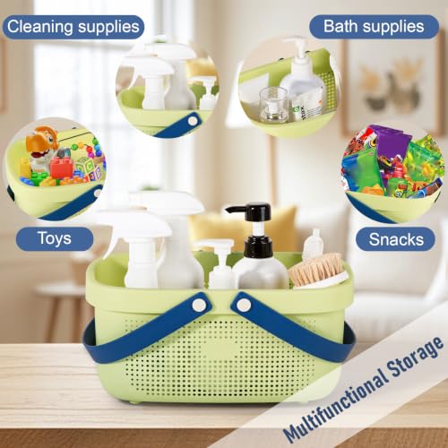 Portable Shower Caddy Basket with Handles Plastic Storage Basket ‌Yellow by JiatuA - Used condition - Image 3