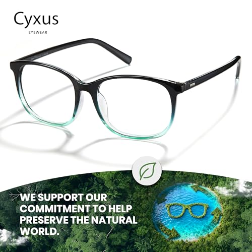 Image of Cyxus Blue Light Blocking Glasses Women Men Computer Gaming Square Glasses UV400 Protection Anti Eyestrain T32