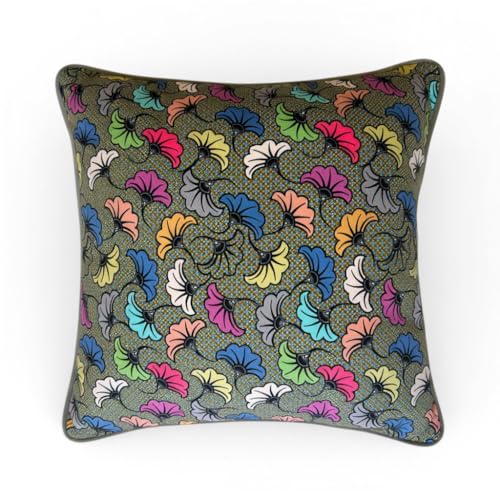 SO SKIN IDASY Coussin Velours avec garnissage, 40x40 cm, Motif Floral Graphique Multicolore, Design Artistique sous Licence, déco Moderne pour canapé, Salon,...