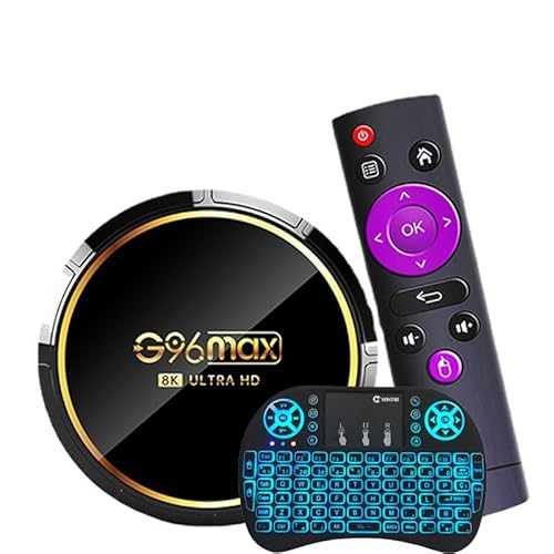 CHROX Android 13.0 TV Box 4GB RAM 64GB ROM, Android TV Box 2023,G96max 8K RK3528 Quadcore 2.4Ghz/5Ghz Dual WiFi 8K 3D HDR10+ Bluetooth 4.0, TV Box con Teclado,4gb+64gb