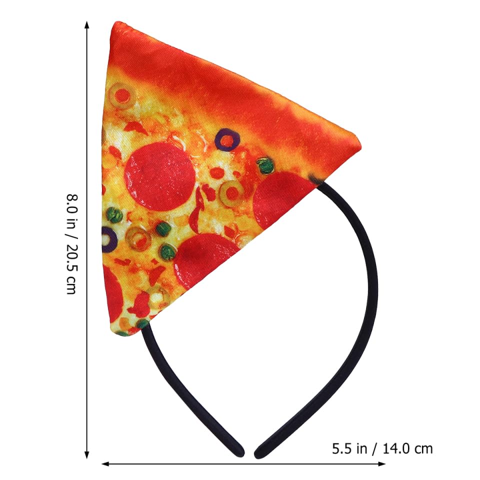 Homoyoyo Halloween Pizza Shape Hairband Decoration Fun Cosplay Headband for Parties Halloween Hair Accessory for Adults Unique Costume Decoration Masquerade - Image 2
