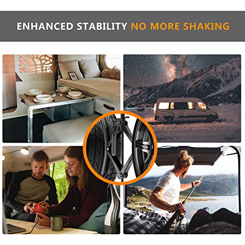 Proud Panda Small Camper Wheel Chock Shaped RV Stabilizer for Travel Trailer,Anti-Move Tire Wheel Chock with Accessories-Pair,Heavy Duty Truck RV Tire Scissor Locking X Chock,Fit for 2” to 10” by Proud Panda - Image 3