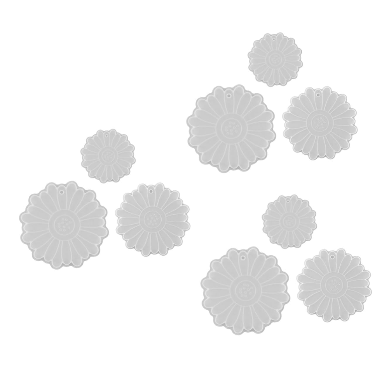 HOMSFOU 3 Set Stampo Silicone Per Sottobicchieri Stampo Per Resina Diy Silicone Mold Per Decorazioni Fatte Mano Facile Da Usare E Trasparenza E Flessibilità 3 Pezzi*3