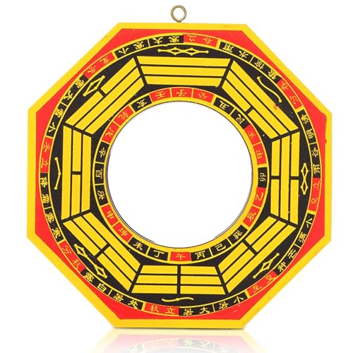 HERCHR Miroir Bagua,Bagua Protection Feng Shui,Chinois Traditionnel Feng Shui Baguas Miroir Convexe,Miroirs BaguasChanceux Chinois Traditionnel,Miroirs Concave en...
