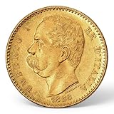 lire gold Lavorazione artigianale eccezionale - Moneta facsimile realizzata a mano con precisione individuale. Riproduzione 1:1 di una moneta antica con patina invecchiata. Pertanto, l'aspetto di ogni moneta che riceverete potrebbe essere leggermente diverso dall'immagine. Questa NON è una moneta commerciabile.