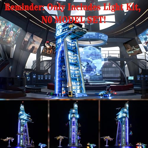 MENZAVA LED Light Set Compatible with LEGO 76269 Avengers Tower Building Blocks Model - Model Set NOT Included - Image 4